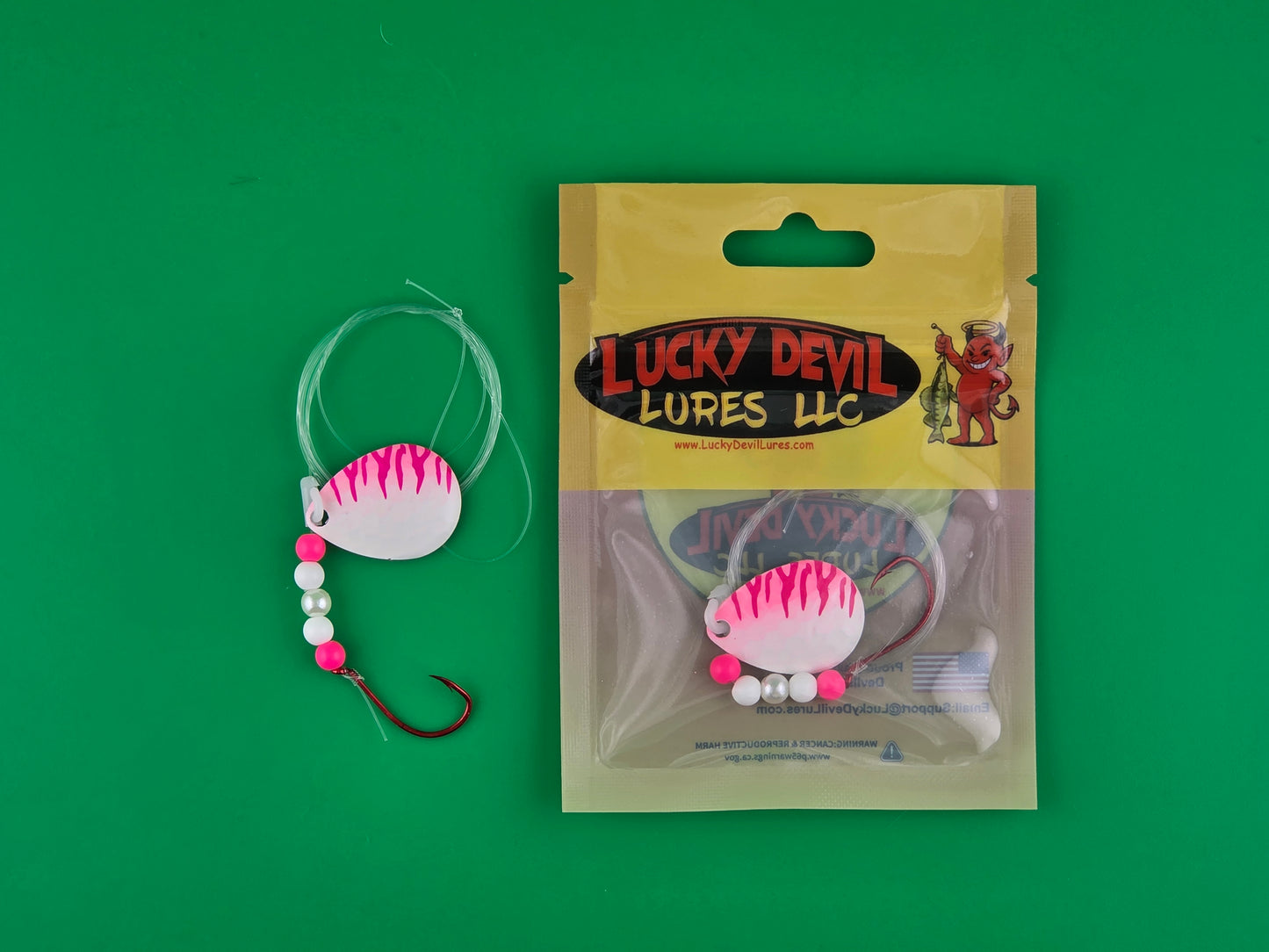 Expert-Series Colorado Spinner - White/Pink Tiger Stripe