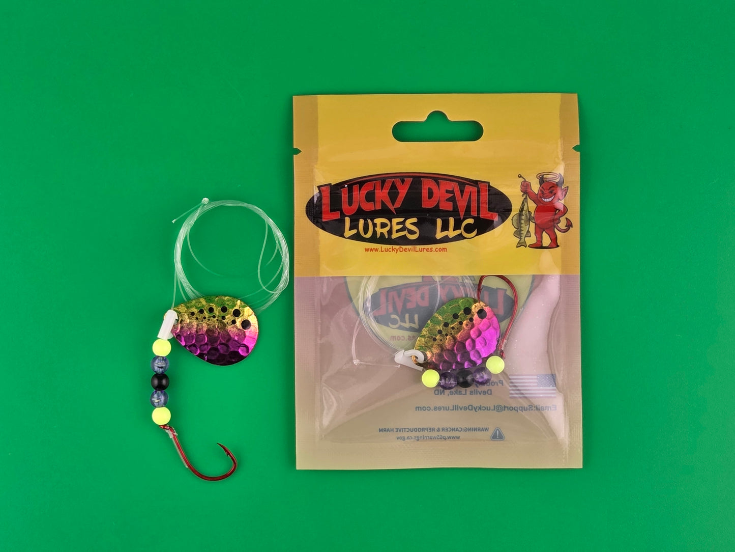 Expert-Series Colorado Spinner - Watermelon Hammered Nickel Dot