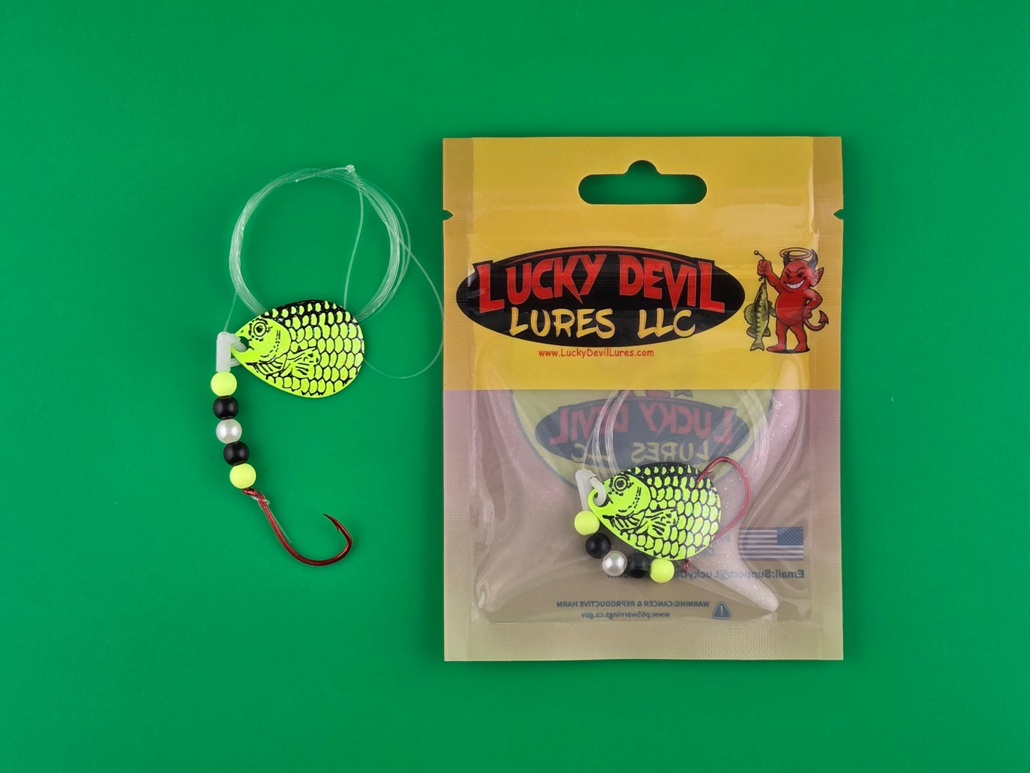 Expert-Series Colorado Spinner - Chartreuse Fish Scale Crystal